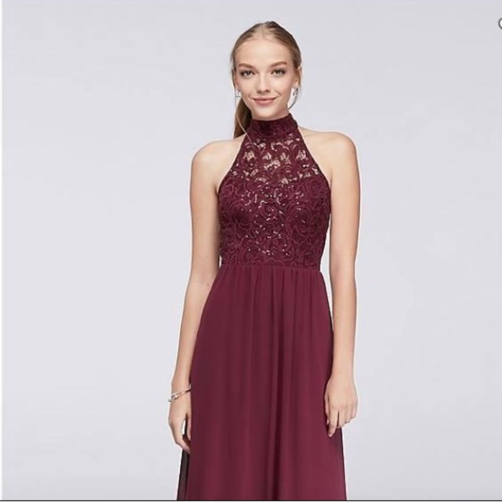 David’s Bridal Merlot Bridesmaid dress - speechless size 13